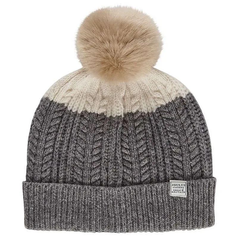 Joules Bobblehat - Grey Block